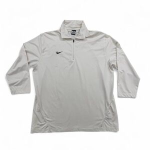 Men’s Nike Dri-FIT XL White 1/4 Zip Sideline Coach Lightweight Training Pullover